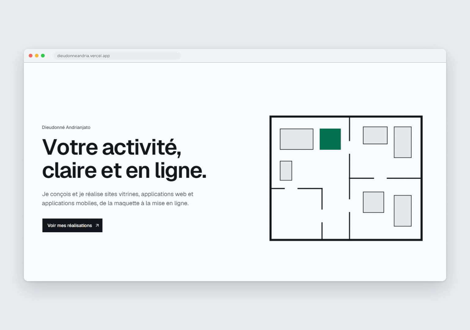 Capture 1 du projet Back-office de portfolio
